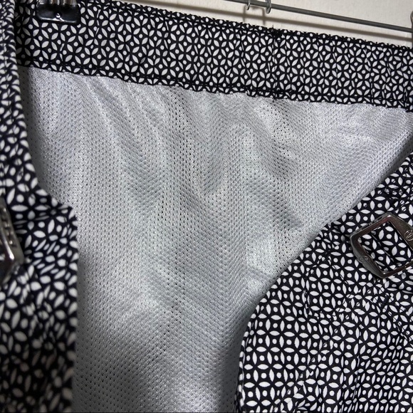 Lands’ End Mens Swim Shorts Size 42 Nylon Beach Coastal Blue and White - Picture 8 of 8